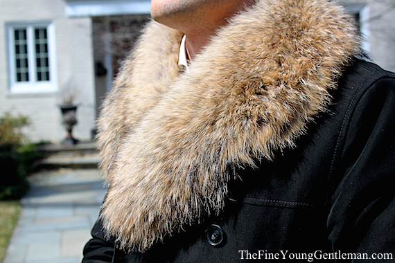 mens fur collared jacket