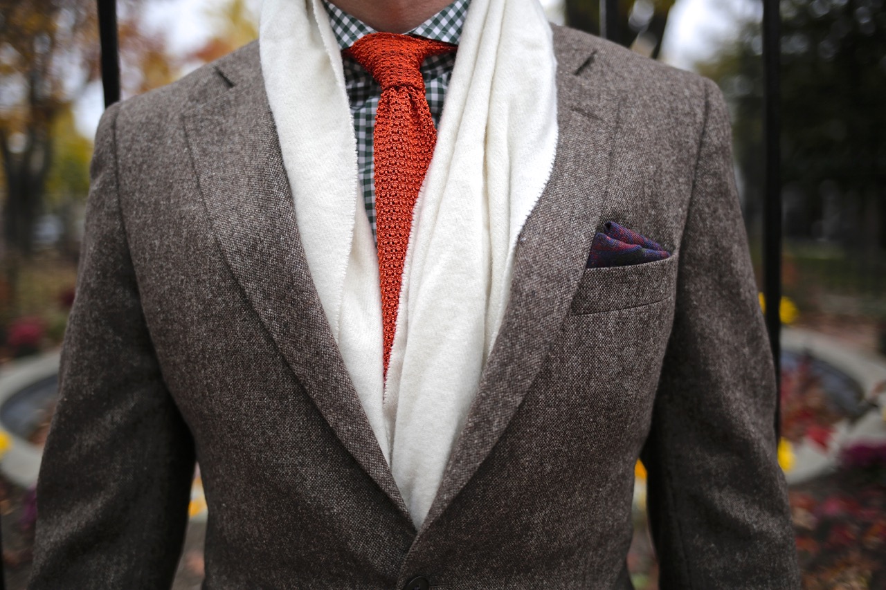 brown donegal tweed suit