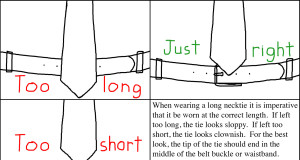 correct mens tie length